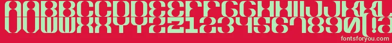 5winterSans-fontti – vihreät fontit punaisella taustalla