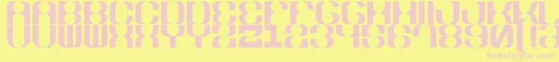 5winterSans Font – Pink Fonts on Yellow Background