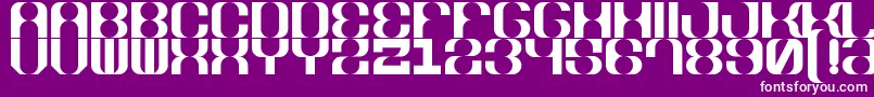 Шрифт 5winterSans – белые шрифты на фиолетовом фоне