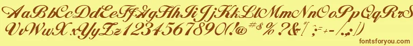 HornsbyRegular Font – Brown Fonts on Yellow Background