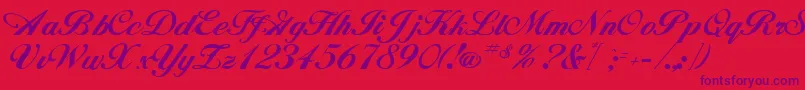 HornsbyRegular Font – Purple Fonts on Red Background