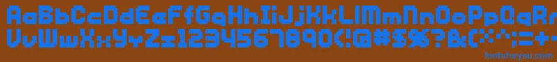 Sg12 Font – Blue Fonts on Brown Background