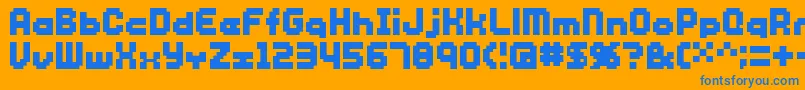 Sg12 Font – Blue Fonts on Orange Background