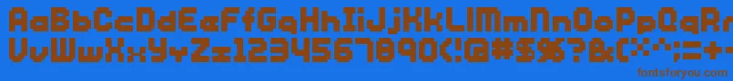 Sg12 Font – Brown Fonts on Blue Background