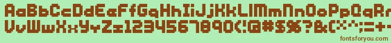 Sg12 Font – Brown Fonts on Green Background