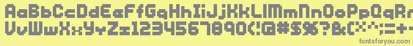 Sg12 Font – Gray Fonts on Yellow Background