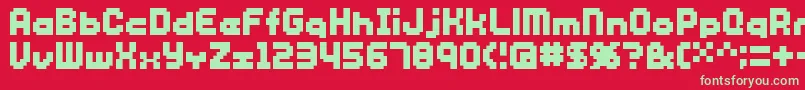 Sg12 Font – Green Fonts on Red Background