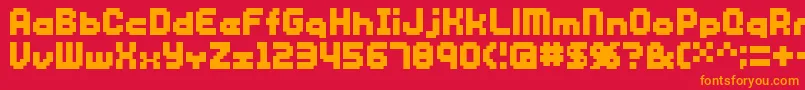 Sg12 Font – Orange Fonts on Red Background