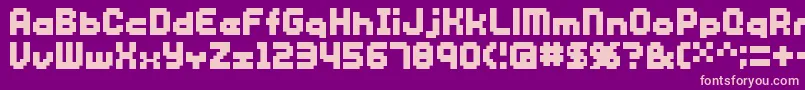 Sg12 Font – Pink Fonts on Purple Background