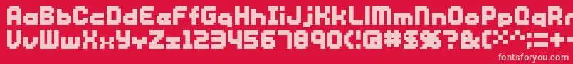 Sg12 Font – Pink Fonts on Red Background