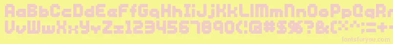 Sg12 Font – Pink Fonts on Yellow Background