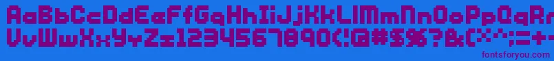 Sg12 Font – Purple Fonts on Blue Background
