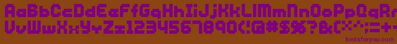 Sg12 Font – Purple Fonts on Brown Background