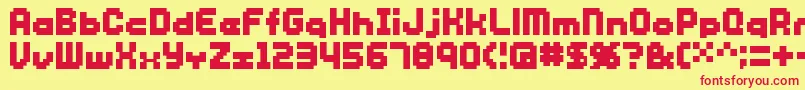 Sg12 Font – Red Fonts on Yellow Background