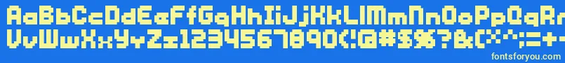 Sg12 Font – Yellow Fonts on Blue Background