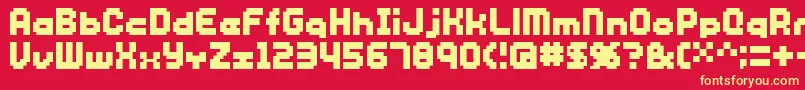 Sg12 Font – Yellow Fonts on Red Background