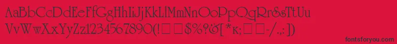 UnicyrillicRegular Font – Black Fonts on Red Background