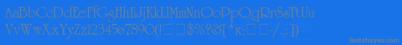 UnicyrillicRegular Font – Gray Fonts on Blue Background