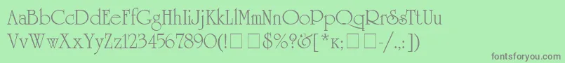 UnicyrillicRegular Font – Gray Fonts on Green Background