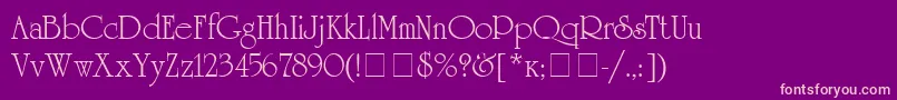 UnicyrillicRegular Font – Pink Fonts on Purple Background