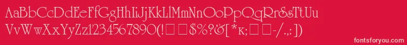 UnicyrillicRegular Font – Pink Fonts on Red Background