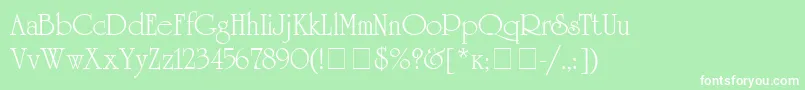 UnicyrillicRegular Font – White Fonts on Green Background