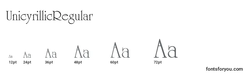 UnicyrillicRegular Font Sizes