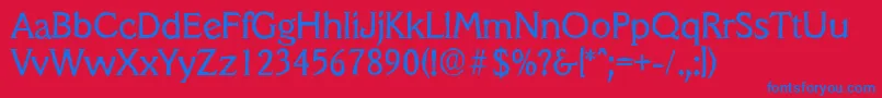 VeracruzantiqueRegular Font – Blue Fonts on Red Background