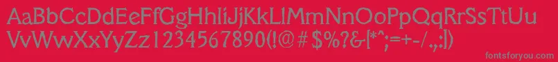 VeracruzantiqueRegular Font – Gray Fonts on Red Background