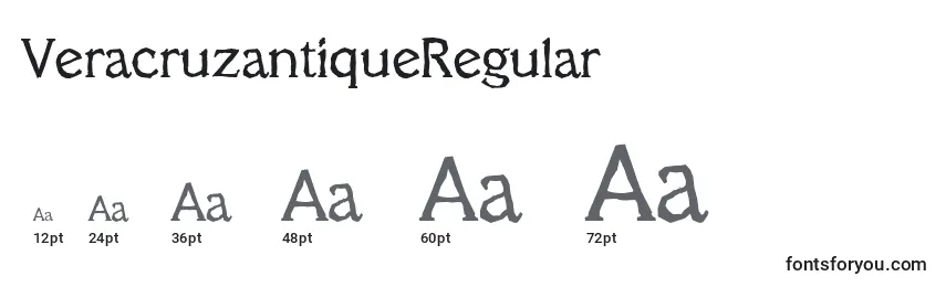 Размеры шрифта VeracruzantiqueRegular