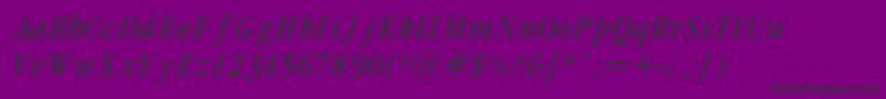 GaramondcondLightItalicRegular Font – Black Fonts on Purple Background