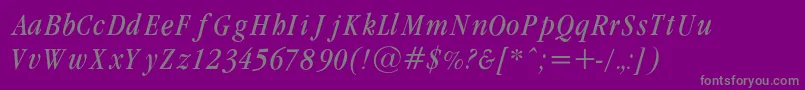 fuente GaramondcondLightItalicRegular – Fuentes Grises Sobre Fondo Morado