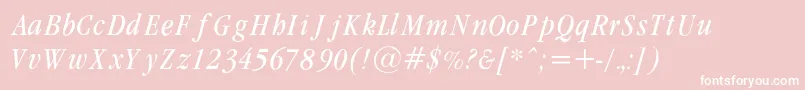 GaramondcondLightItalicRegular Font – White Fonts on Pink Background