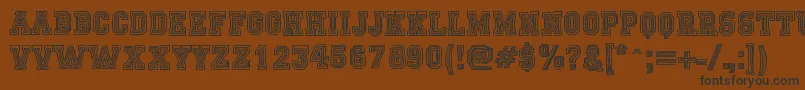 FicticciaCollege Font – Black Fonts on Brown Background