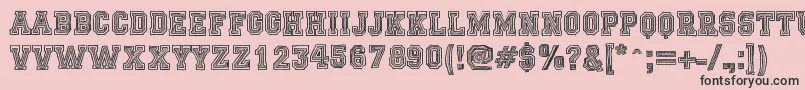 FicticciaCollege Font – Black Fonts on Pink Background