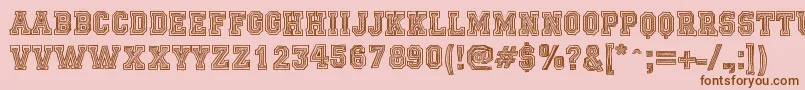 FicticciaCollege Font – Brown Fonts on Pink Background