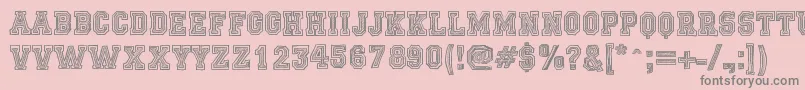 FicticciaCollege Font – Gray Fonts on Pink Background