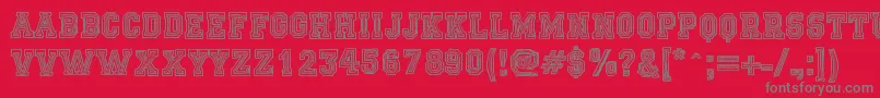 FicticciaCollege Font – Gray Fonts on Red Background