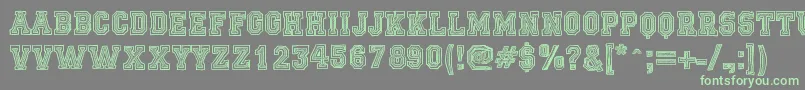 FicticciaCollege Font – Green Fonts on Gray Background