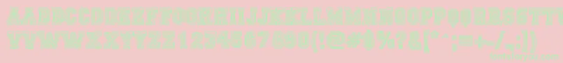 FicticciaCollege Font – Green Fonts on Pink Background