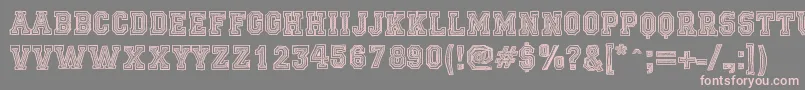 FicticciaCollege Font – Pink Fonts on Gray Background