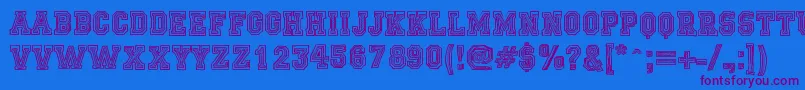 FicticciaCollege Font – Purple Fonts on Blue Background