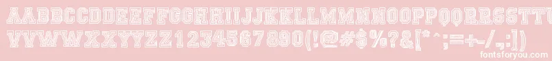 FicticciaCollege Font – White Fonts on Pink Background