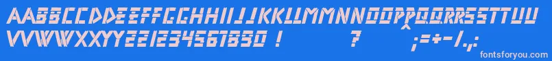Rifle1 Font – Pink Fonts on Blue Background