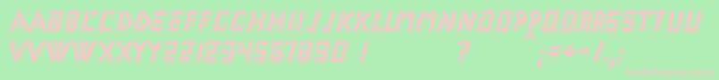 Rifle1 Font – Pink Fonts on Green Background