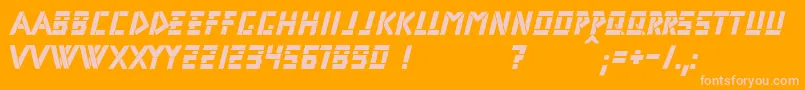 Rifle1 Font – Pink Fonts on Orange Background