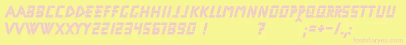 Rifle1 Font – Pink Fonts on Yellow Background