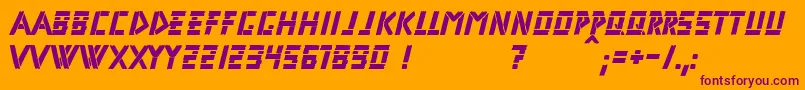 Rifle1 Font – Purple Fonts on Orange Background