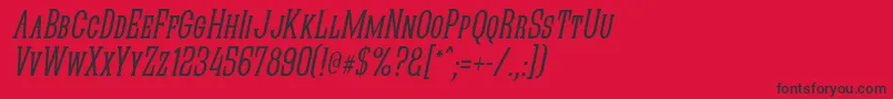 QuasticKapsNarrowItalic Font – Black Fonts on Red Background