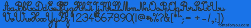 Cursivestandardbold Font – Black Fonts on Blue Background